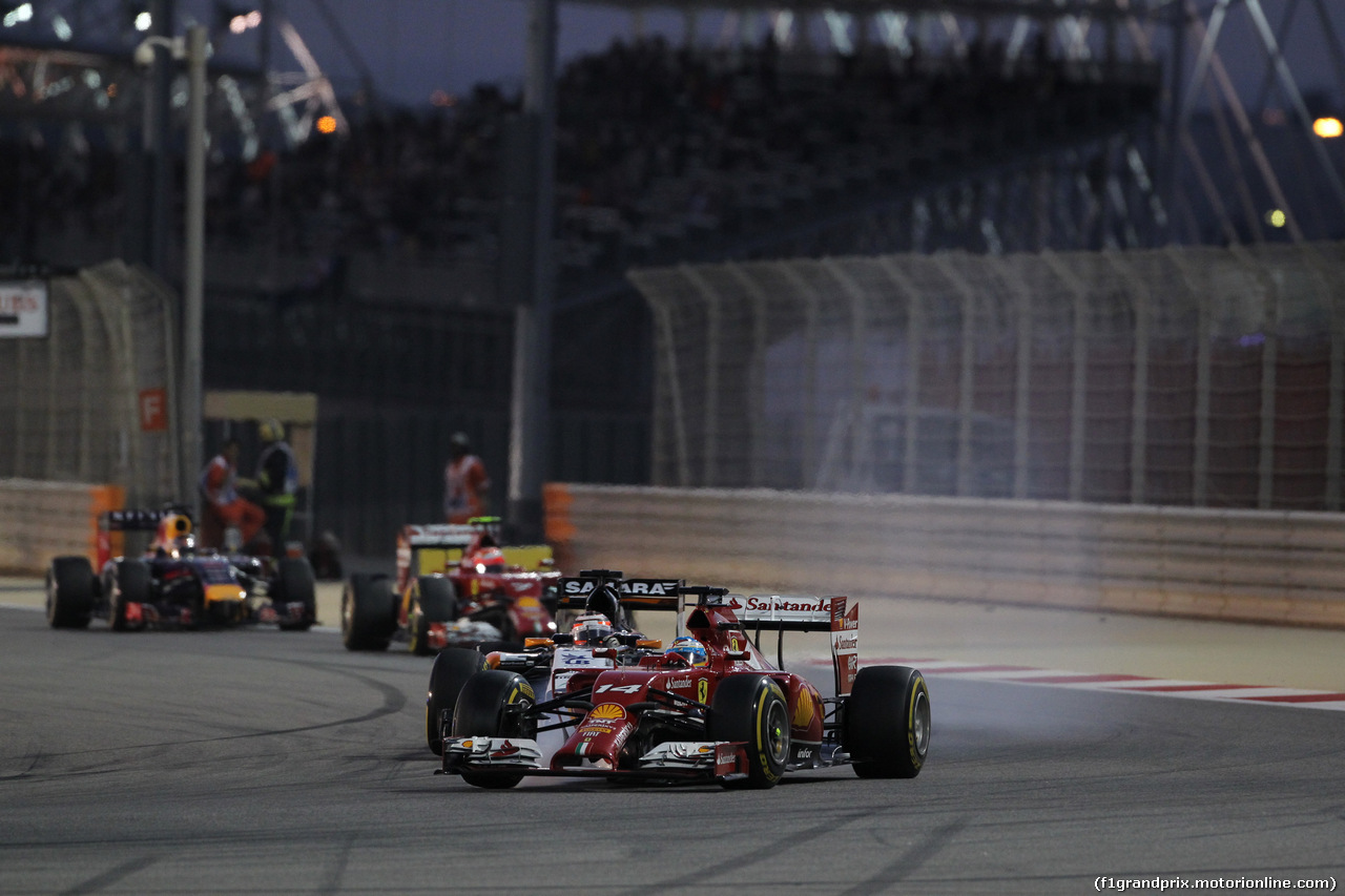 GP BAHRAIN, 06.04.2014- Gara, Fernando Alonso (ESP) Ferrari F14T
