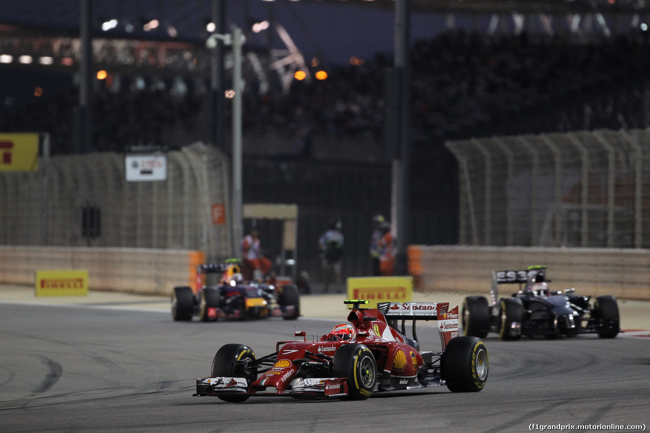 GP BAHRAIN, 06.04.2014- Gara, Kimi Raikkonen (FIN) Ferrari F147
