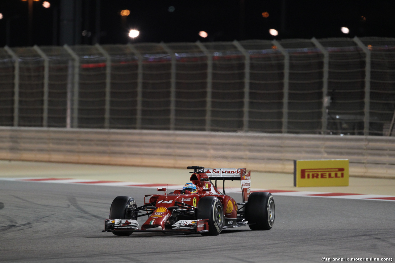 GP BAHRAIN, 06.04.2014- Gara, Fernando Alonso (ESP) Ferrari F14T