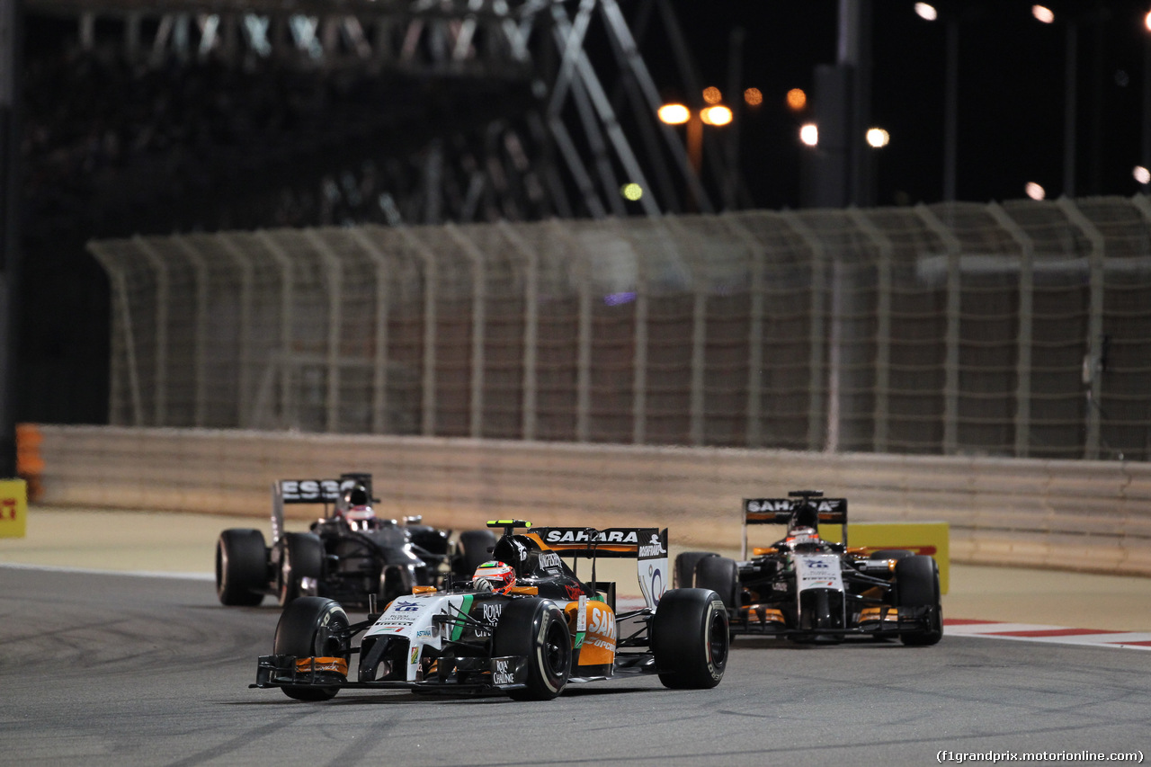GP BAHRAIN, 06.04.2014- Gara, Sergio Perez (MEX) Sahara Force India F1 Team VJM07
