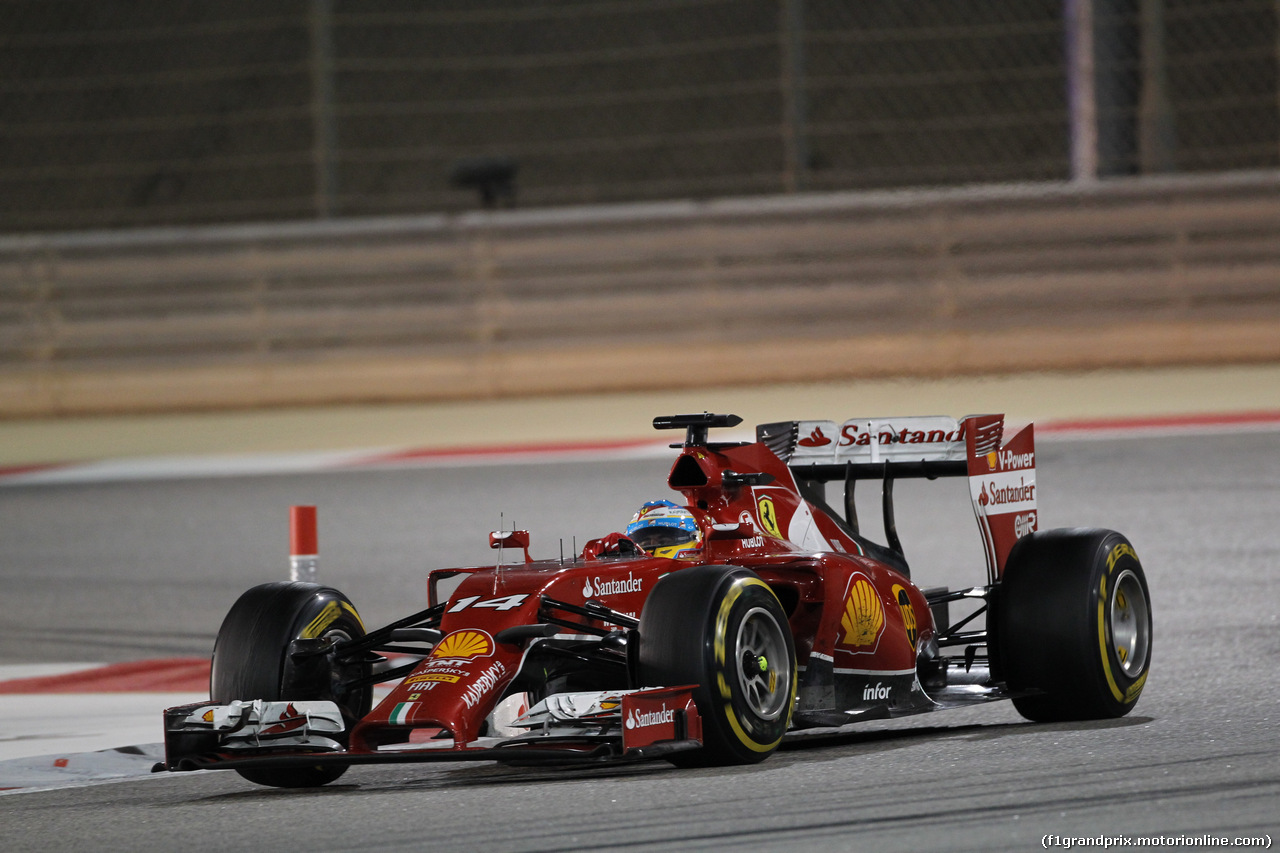 GP BAHRAIN, 06.04.2014- Gara, Fernando Alonso (ESP) Ferrari F14T