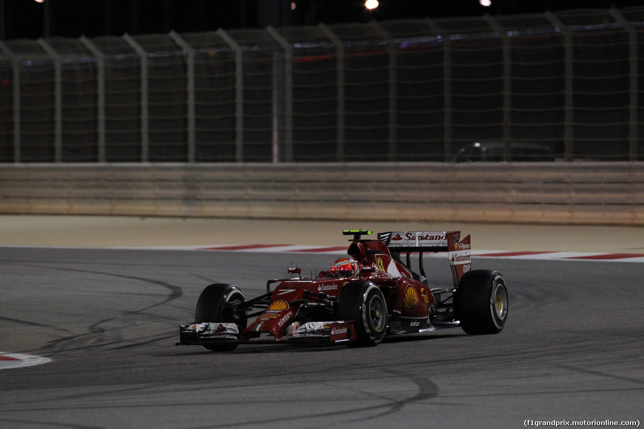 GP BAHRAIN, 06.04.2014- Gara, Kimi Raikkonen (FIN) Ferrari F147