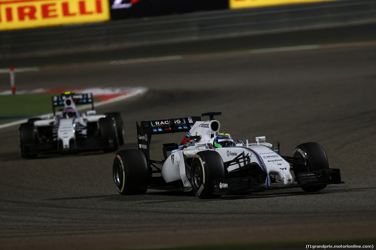 GP BAHRAIN, 06.04.2014- Gara, Felipe Massa (BRA) Williams F1 Team FW36