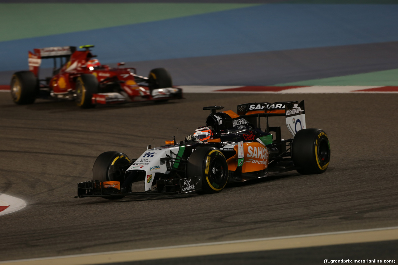GP BAHRAIN, 06.04.2014- Gara, Nico Hulkenberg (GER) Sahara Force India VJM07