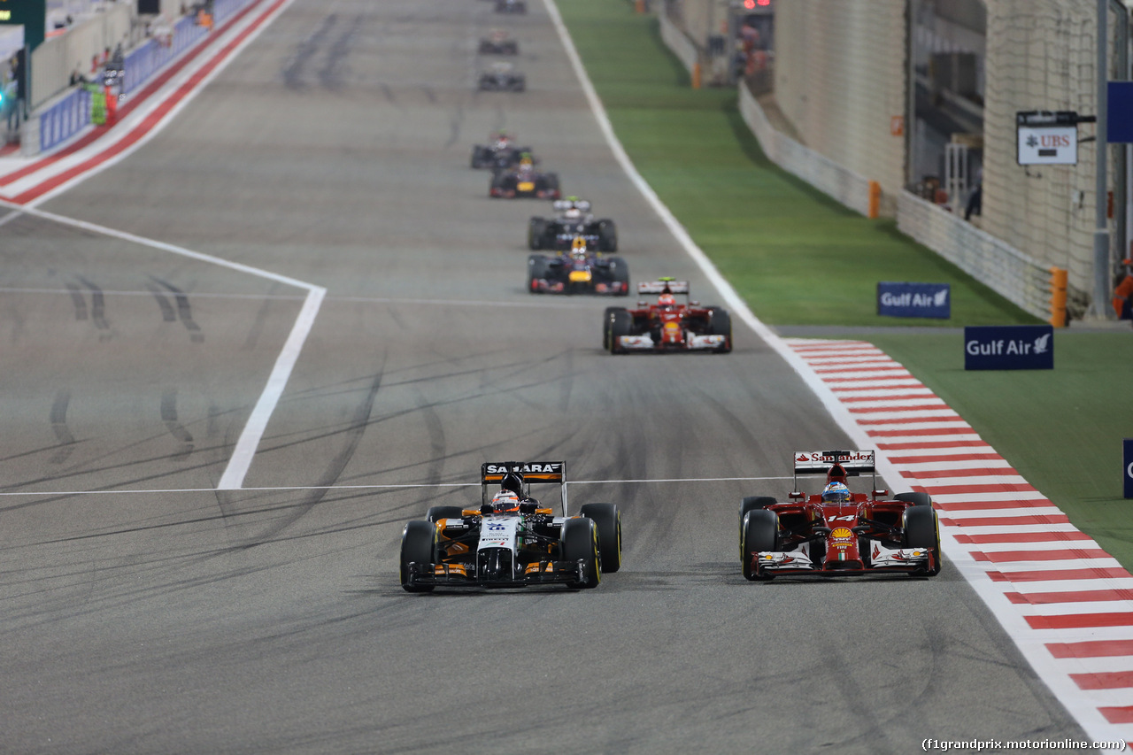 GP BAHRAIN, 06.04.2014- Gara, Nico Hulkenberg (GER) Sahara Force India VJM07