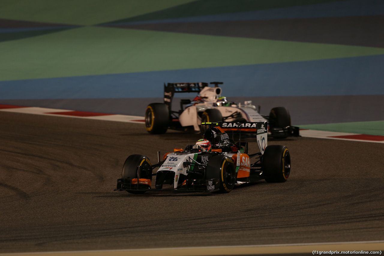 GP BAHRAIN, 06.04.2014- Gara, Sergio Perez (MEX) Sahara Force India F1 Team VJM07