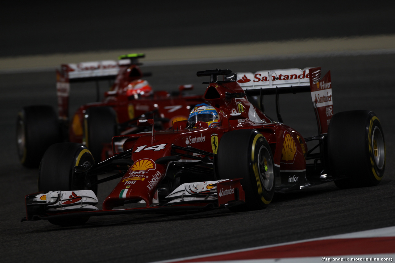 GP BAHRAIN, 06.04.2014- Gara, Fernando Alonso (ESP) Ferrari F14T