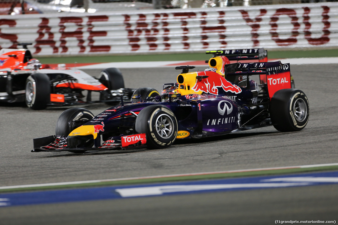 GP BAHRAIN, 06.04.2014- Gara, Sebastian Vettel (GER) Infiniti Red Bull Racing RB10