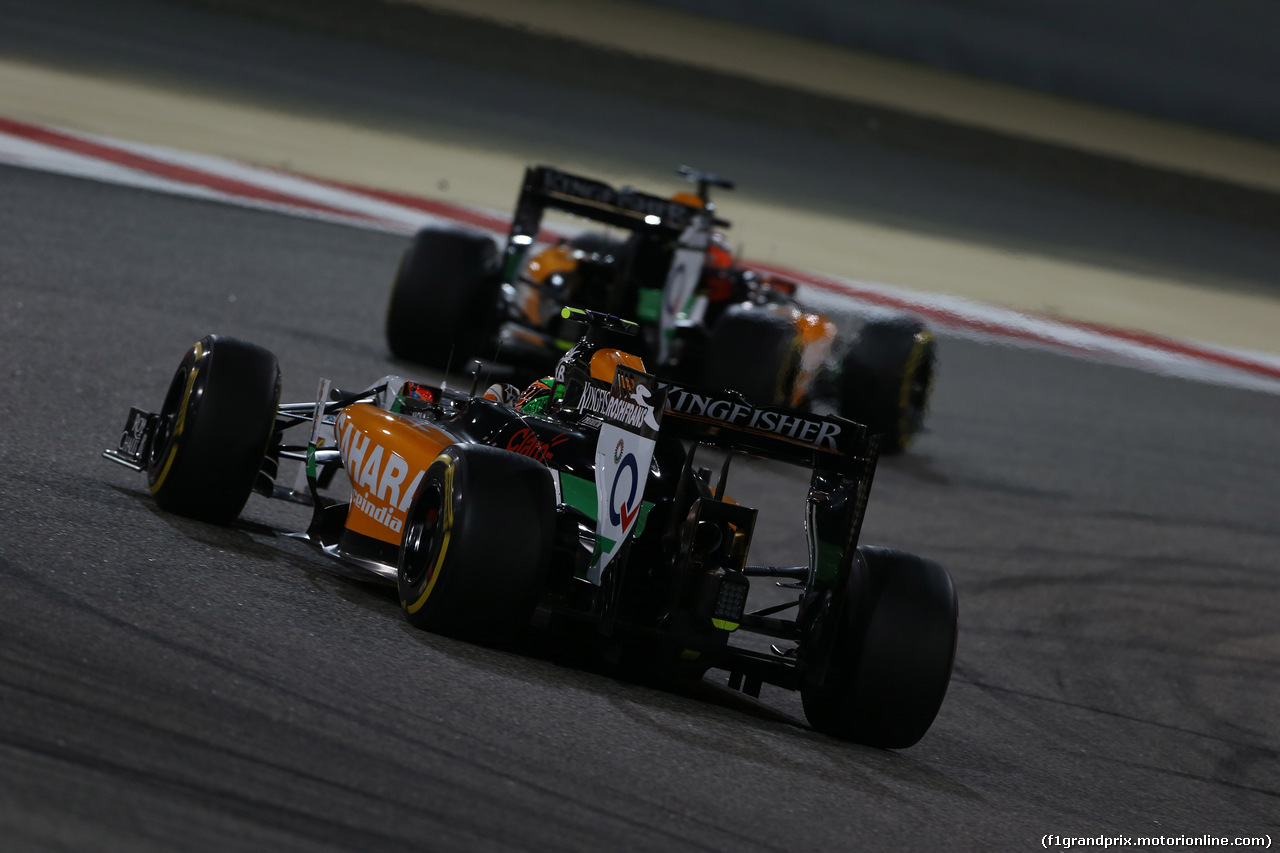 GP BAHRAIN, 06.04.2014- Gara, Sergio Perez (MEX) Sahara Force India F1 Team VJM07