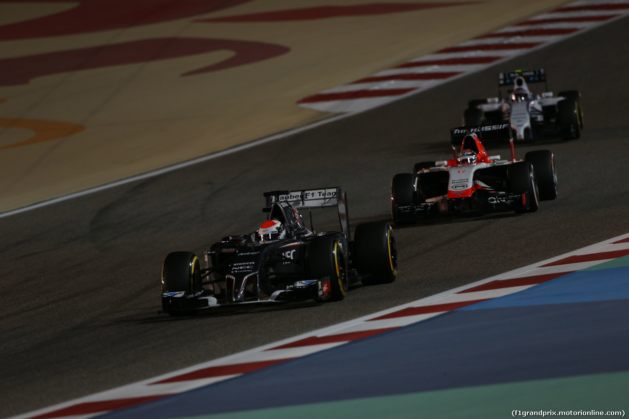 GP BAHRAIN, 06.04.2014- Gara, Adrian Sutil (GER) Sauber F1 Team C33