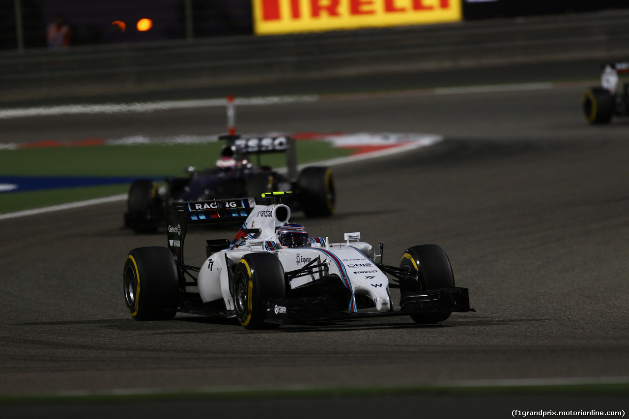 GP BAHRAIN, 06.04.2014- Gara, Valtteri Bottas (FIN) Williams F1 Team FW36
