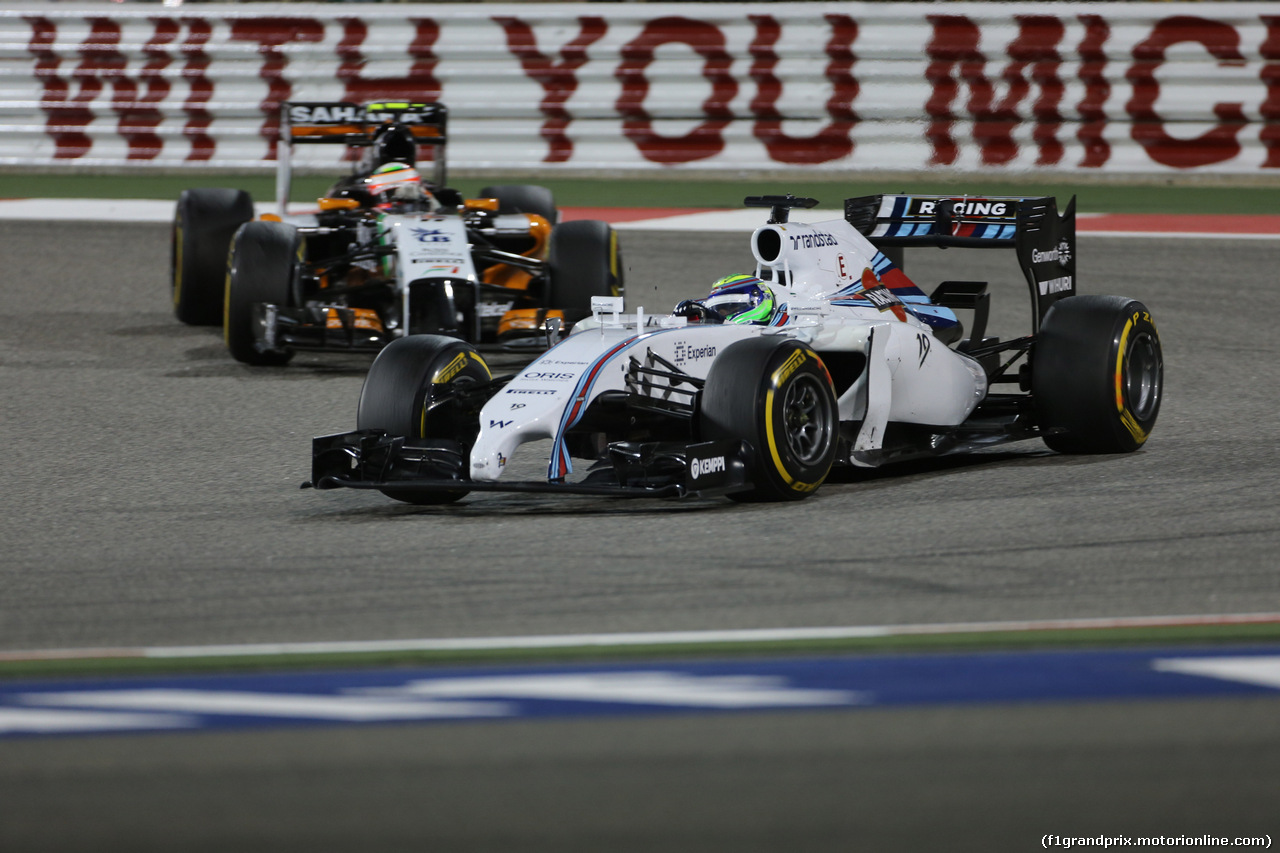 GP BAHRAIN, 06.04.2014- Gara, Felipe Massa (BRA) Williams F1 Team FW36