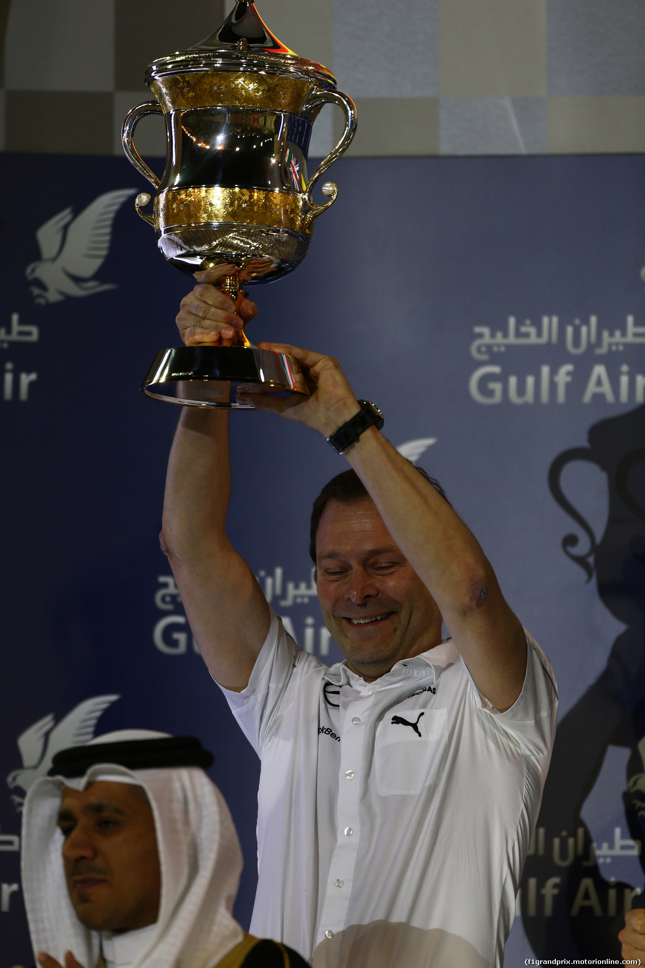 GP BAHRAIN, 06.04.2014- Podium, Mercedes team representative