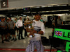 GP BAHRAIN, 06.04.2014- Lewis Hamilton (GBR) Mercedes AMG F1 W05 celebration for his victory after the race