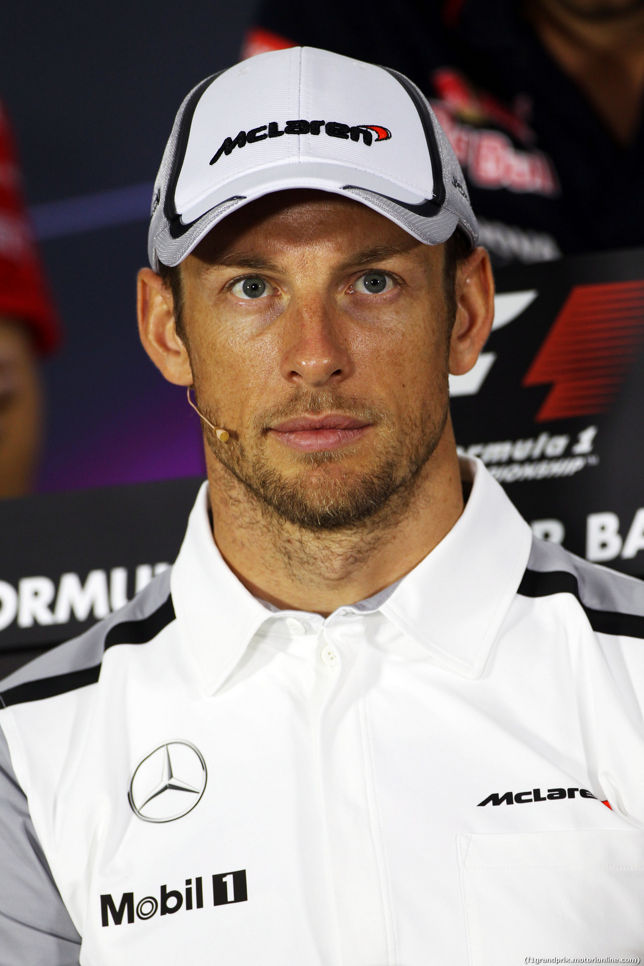 GP BAHRAIN, Jenson Button (GBR) McLaren in the FIA Press Conference.
03.04.2014. Formula 1 World Championship, Rd 3, Bahrain Grand Prix, Sakhir, Bahrain, Preparation Day.