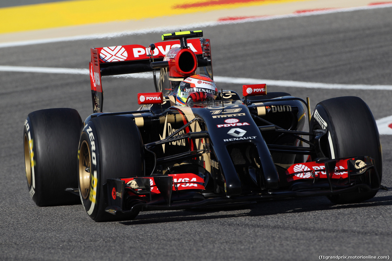 GP BAHRAIN, 05.04.2014- Free practice 3, Pastor Maldonado (VEN) Lotus F1 Team, E22