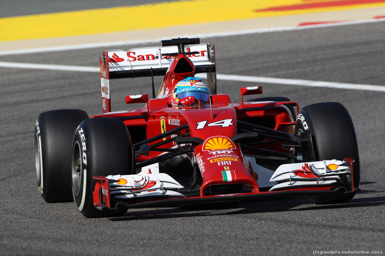 GP BAHRAIN, 05.04.2014- Free practice 3, Fernando Alonso (ESP) Ferrari F14T