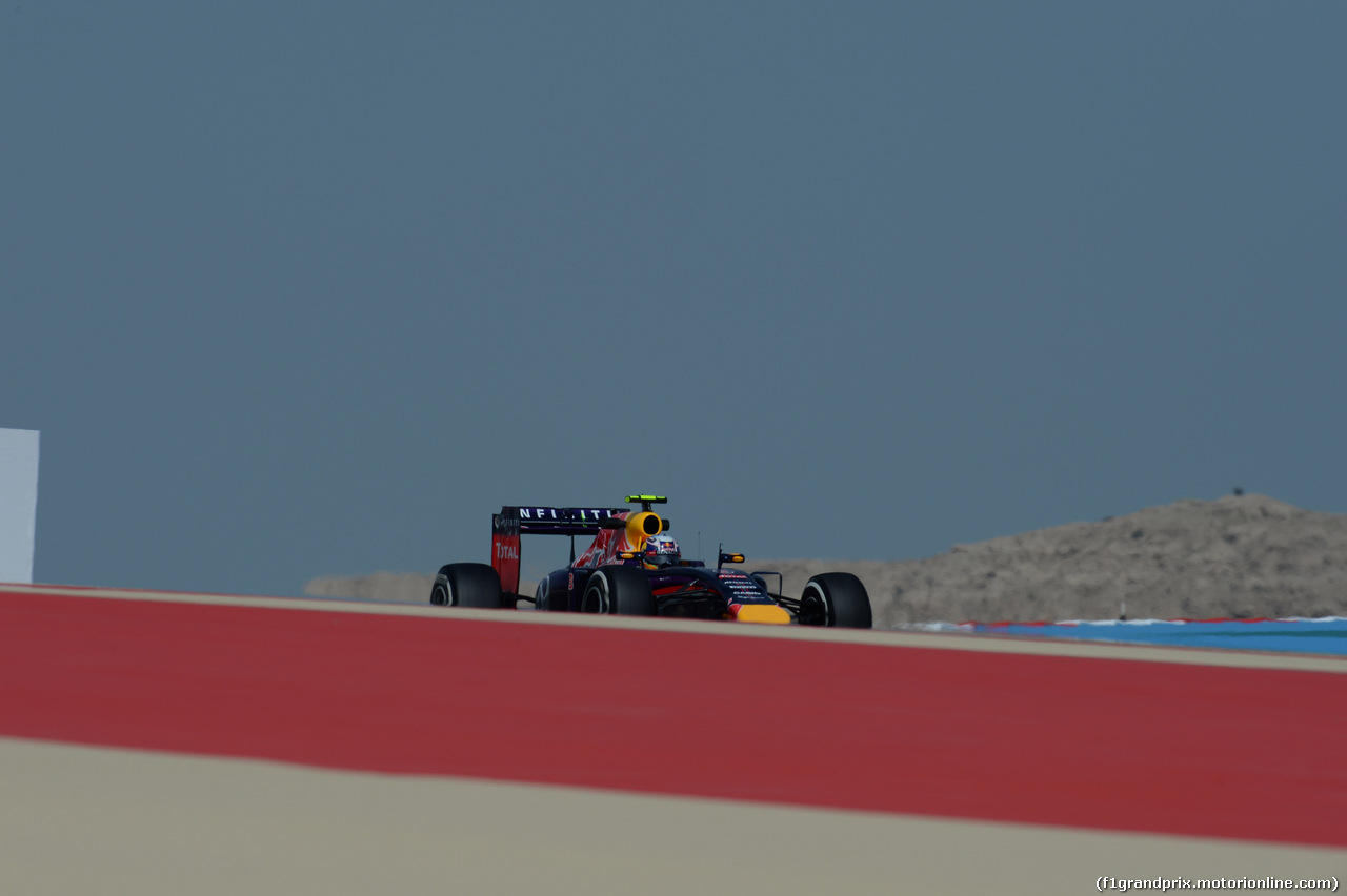 GP BAHRAIN, 04.04.2014- free Practice 1, Daniel Ricciardo (AUS) Infiniti Red Bull Racing RB10