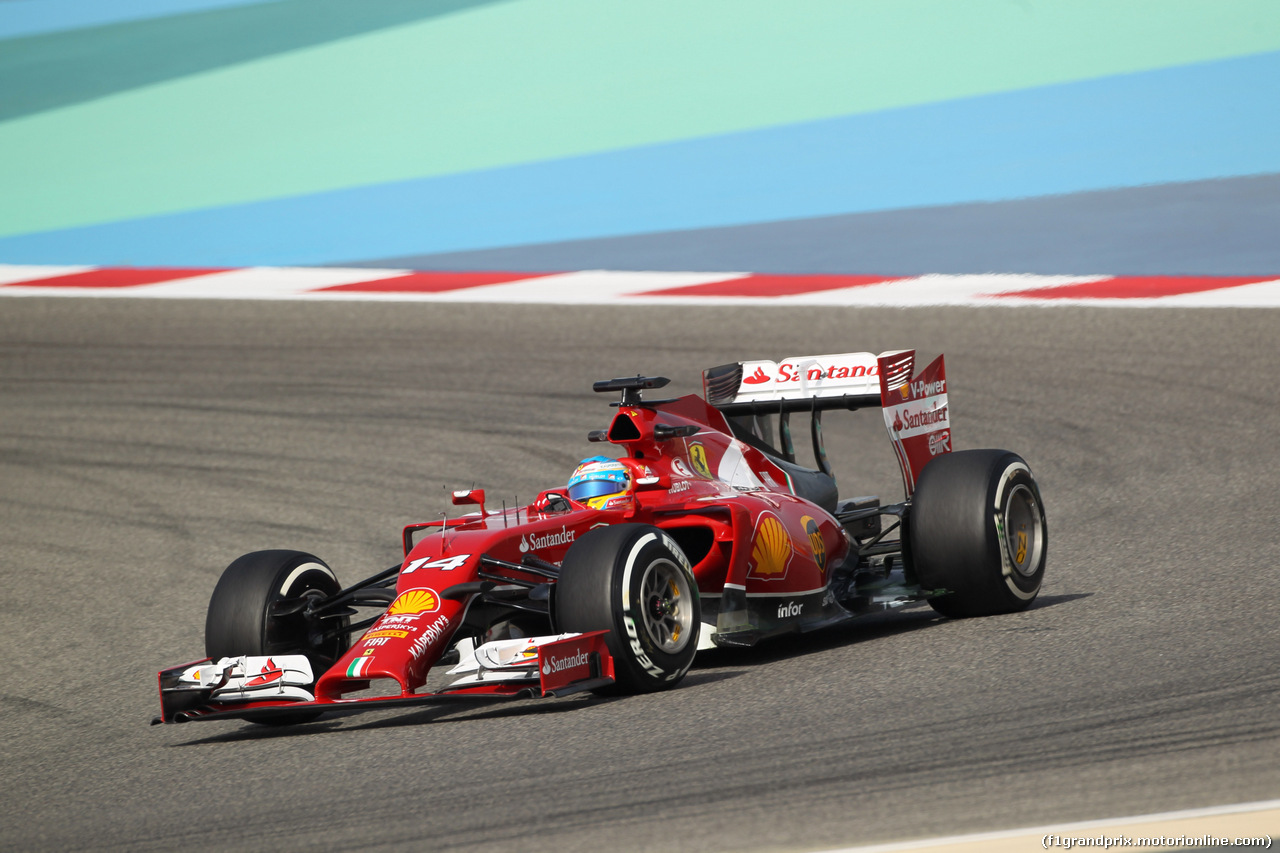 GP BAHRAIN, 04.04.2014- free Practice 1, Fernando Alonso (ESP) Ferrari F14T