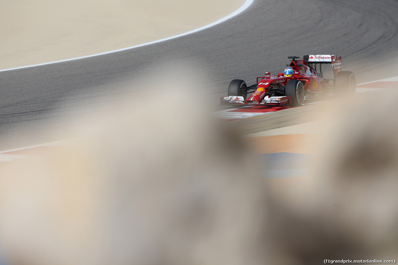 GP BAHRAIN, 04.04.2014- free Practice 1, Fernando Alonso (ESP) Ferrari F14T