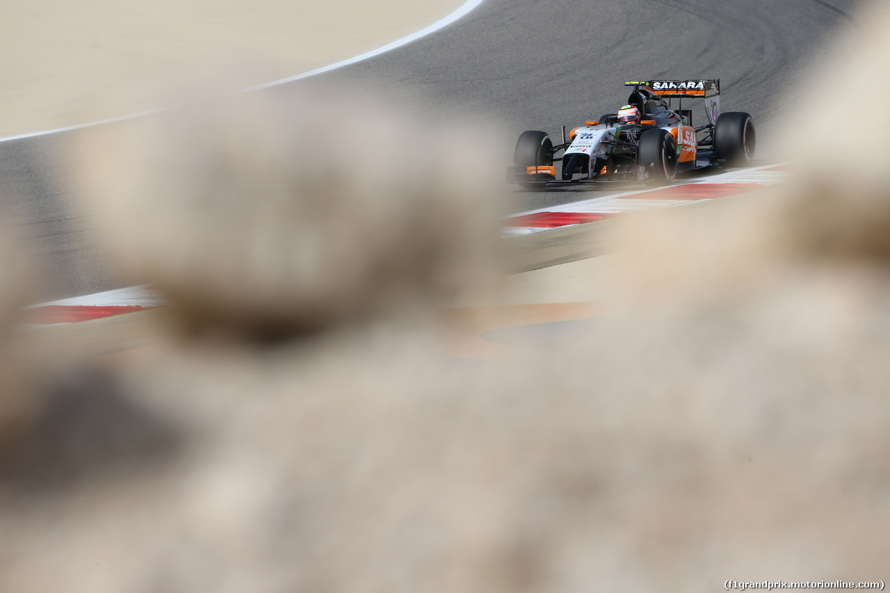GP BAHRAIN, 04.04.2014- Prove Libere 1, Sergio Perez (MEX) Sahara Force India F1 Team VJM07