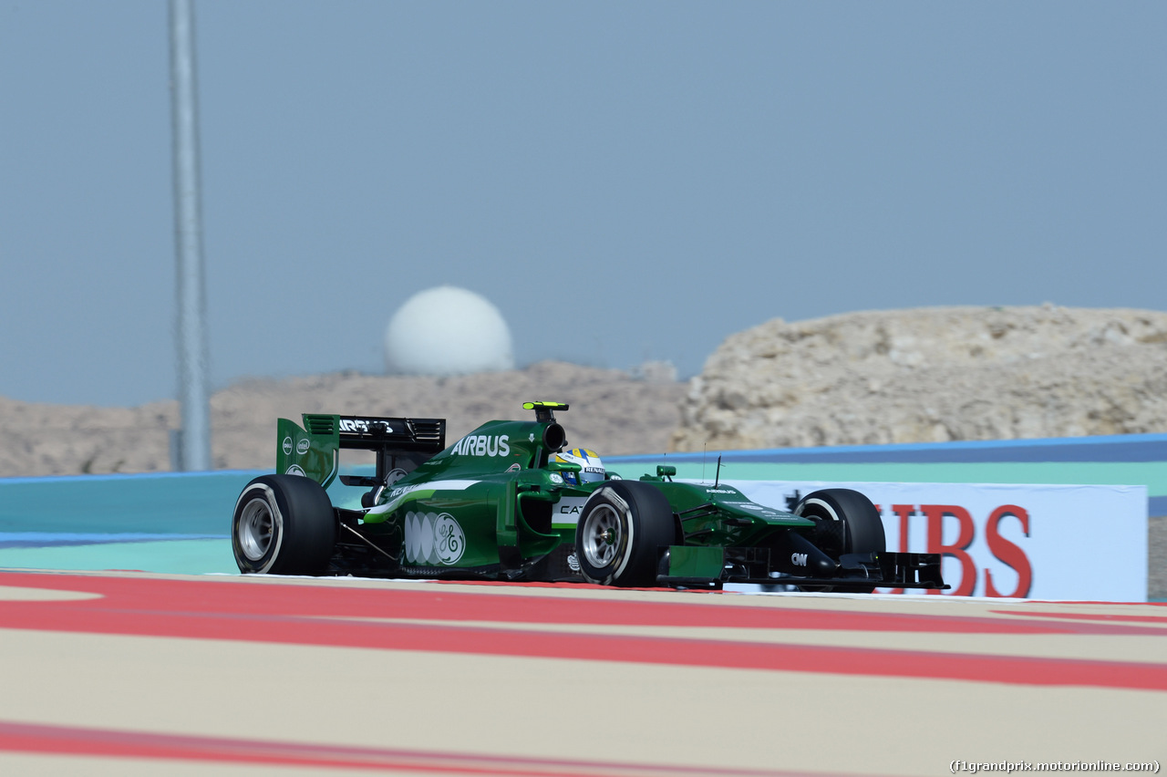 GP BAHRAIN, 04.04.2014- Prove Libere 1, Marcus Ericsson (SWE) Caterham F1 Team CT-04
