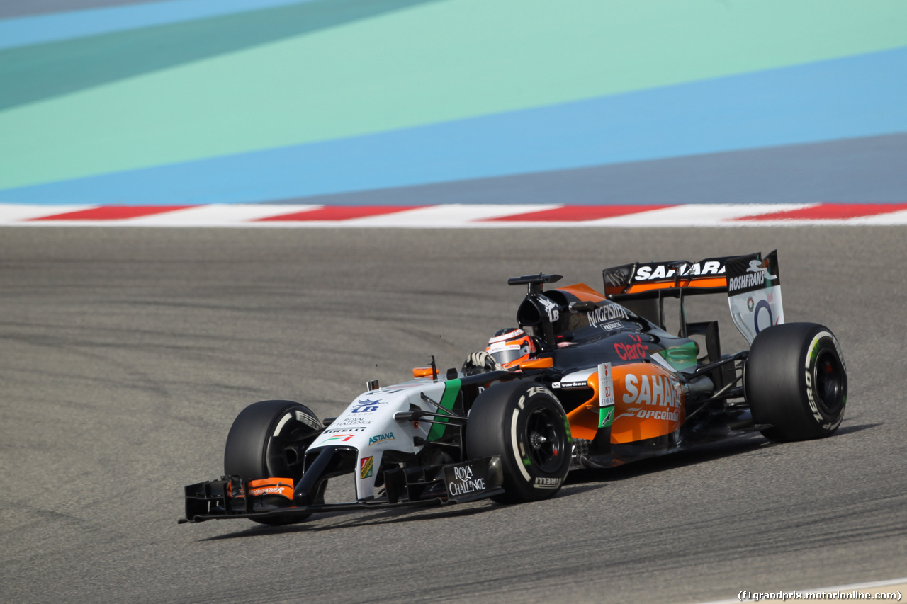 GP BAHRAIN, 04.04.2014- Prove Libere 1, Nico Hulkenberg (GER) Sahara Force India VJM07