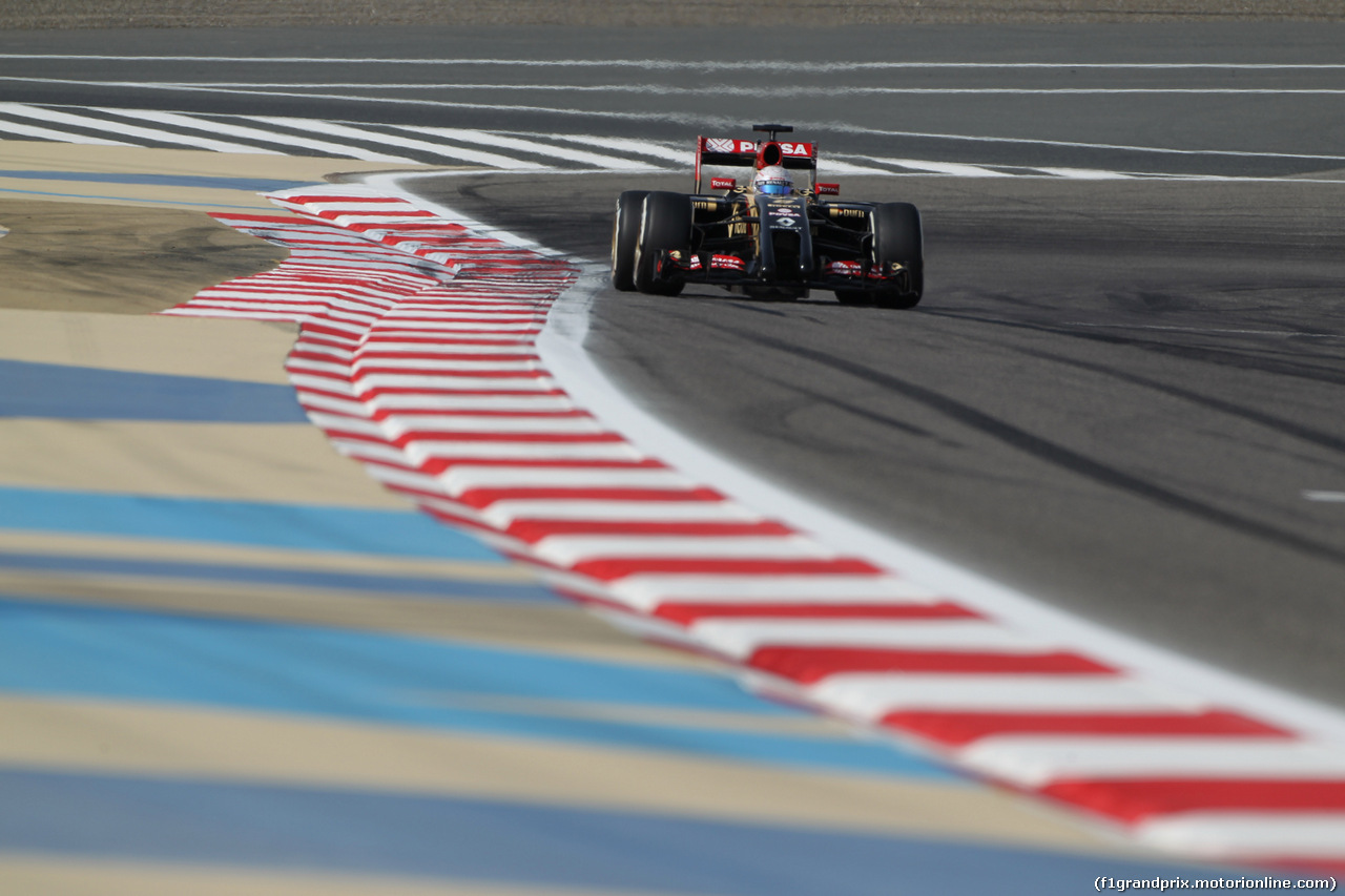 GP BAHRAIN, 04.04.2014- Prove Libere 1, Romain Grosjean (FRA) Lotus F1 Team E22