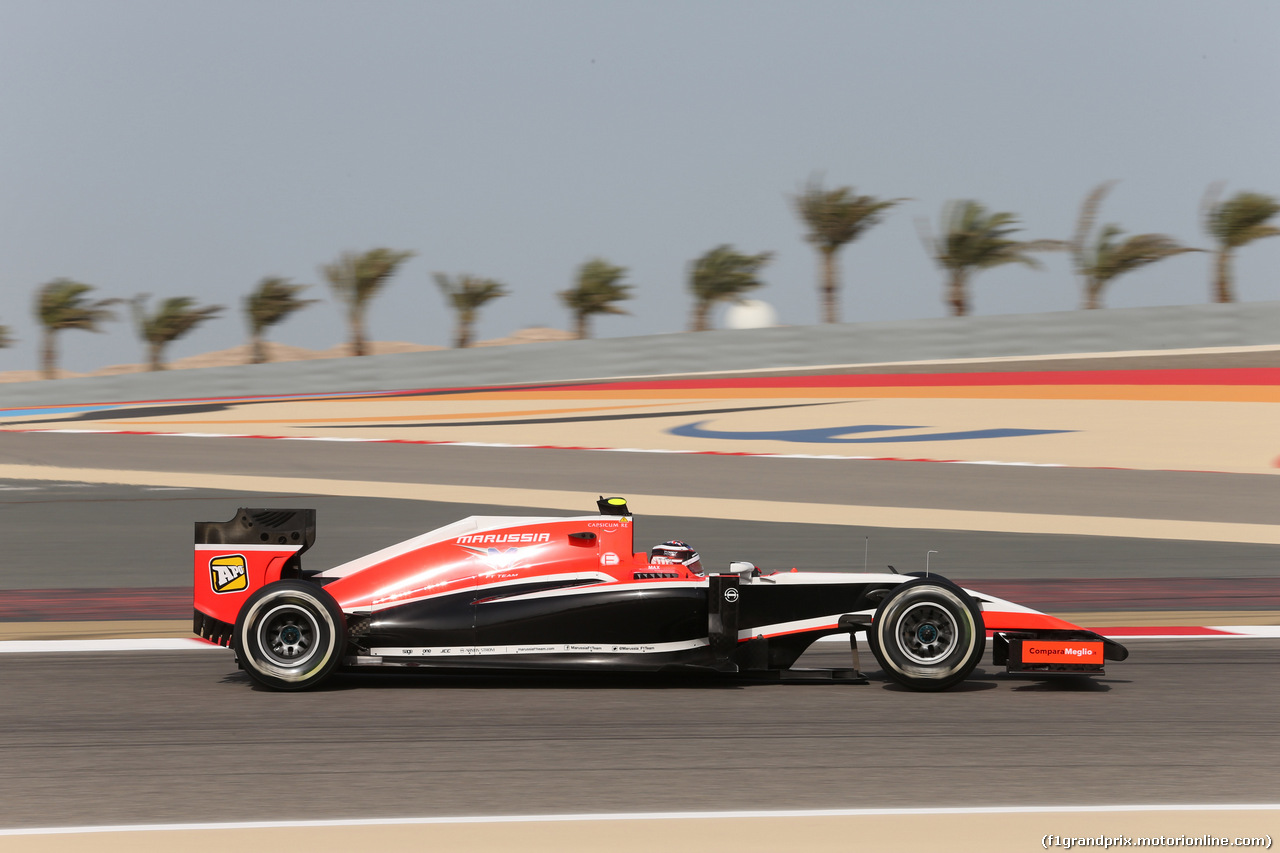 GP BAHRAIN, 04.04.2014- Prove Libere 1, Max Chilton (GBR), Marussia F1 Team MR03