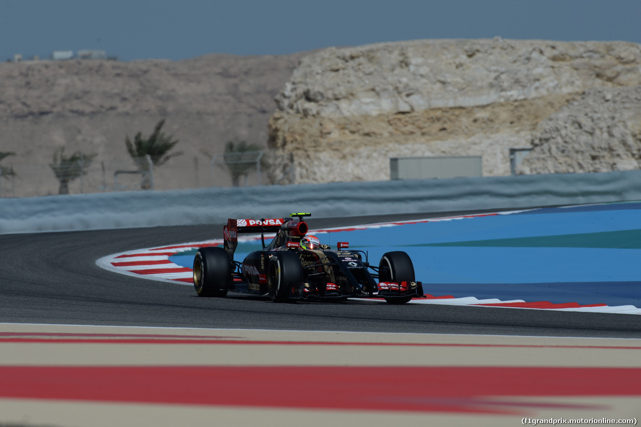 GP BAHRAIN, 04.04.2014- Prove Libere 1, Pastor Maldonado (VEN) Lotus F1 Team, E22