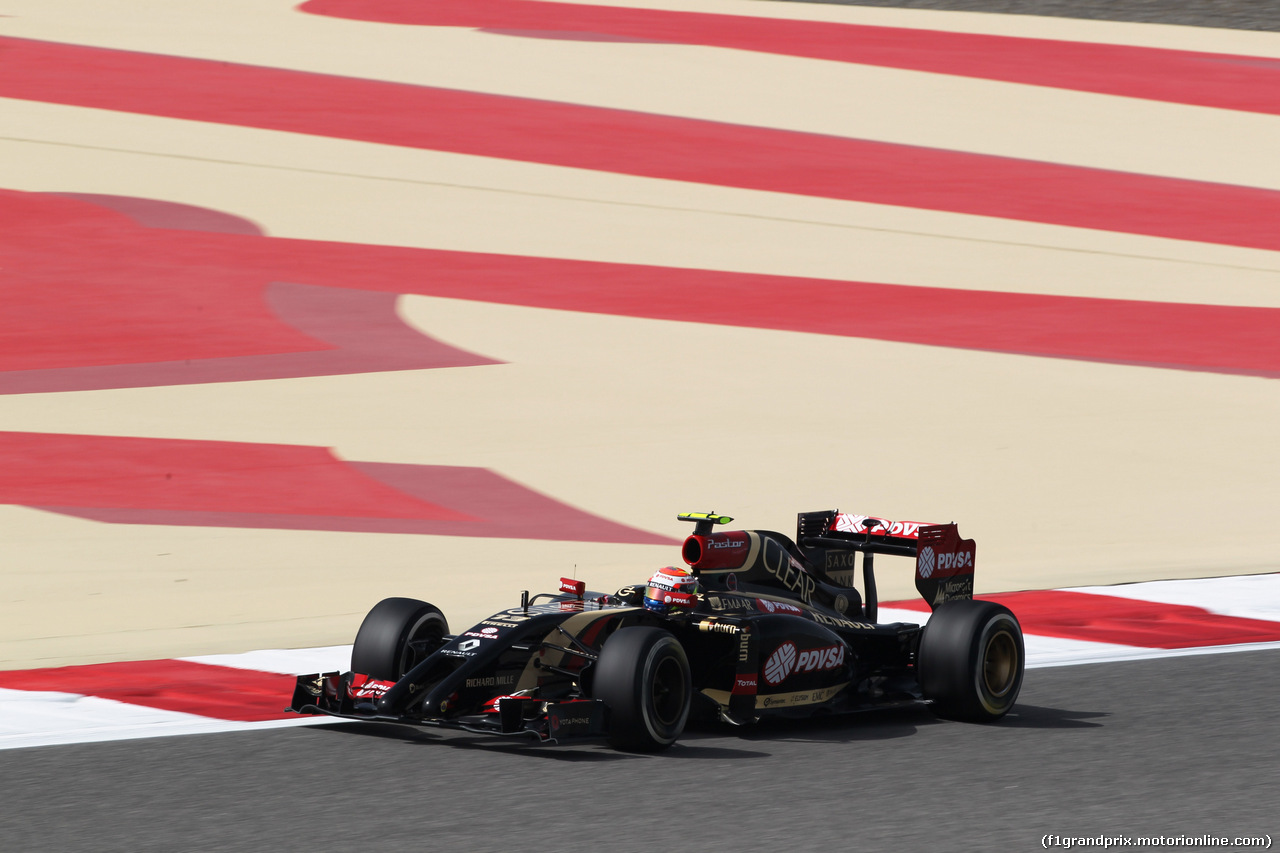 GP BAHRAIN, 04.04.2014- Prove Libere 1, Pastor Maldonado (VEN) Lotus F1 Team, E22