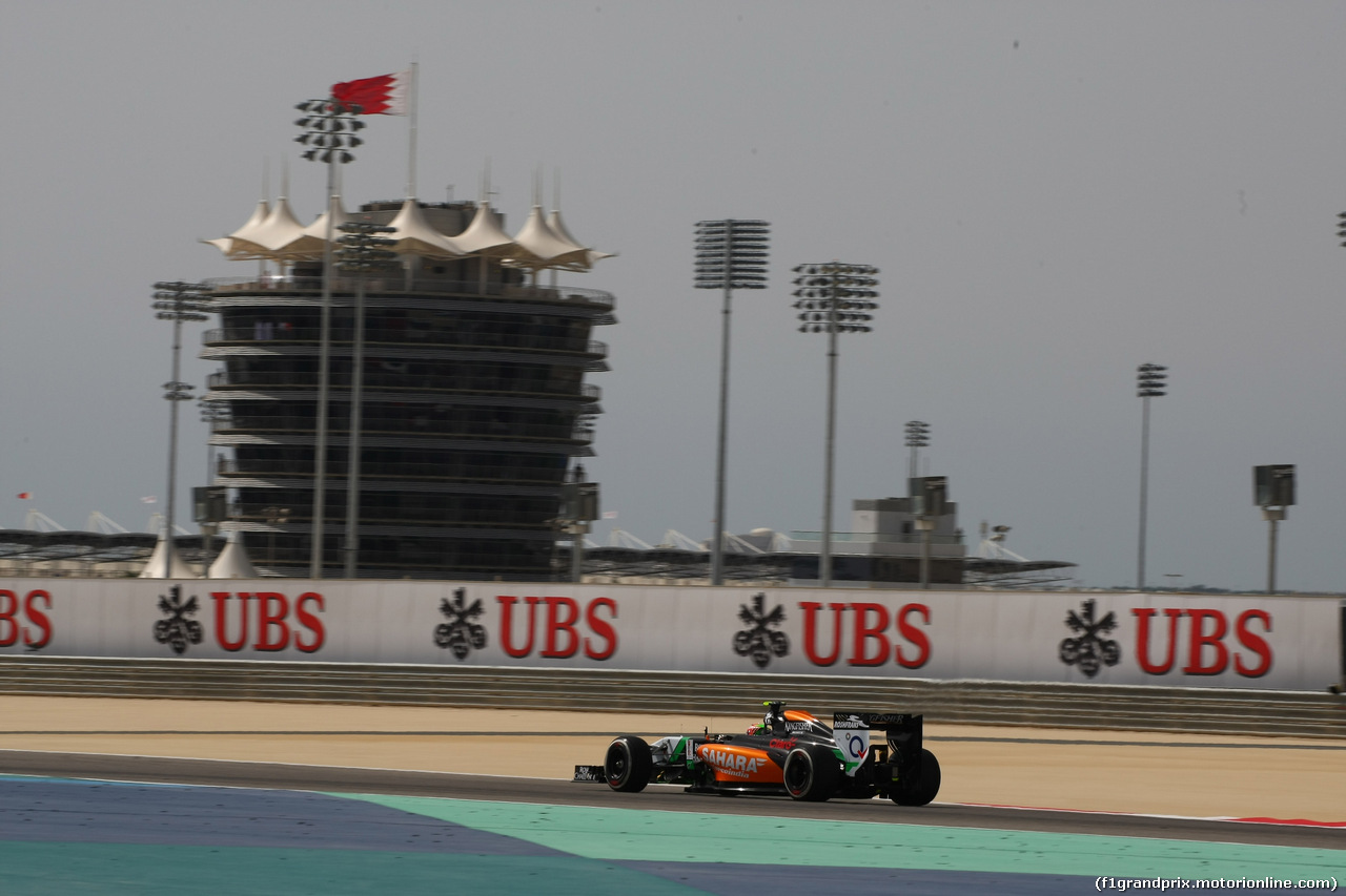 GP BAHRAIN, 04.04.2014- Prove Libere 1, Sergio Perez (MEX) Sahara Force India F1 Team VJM07