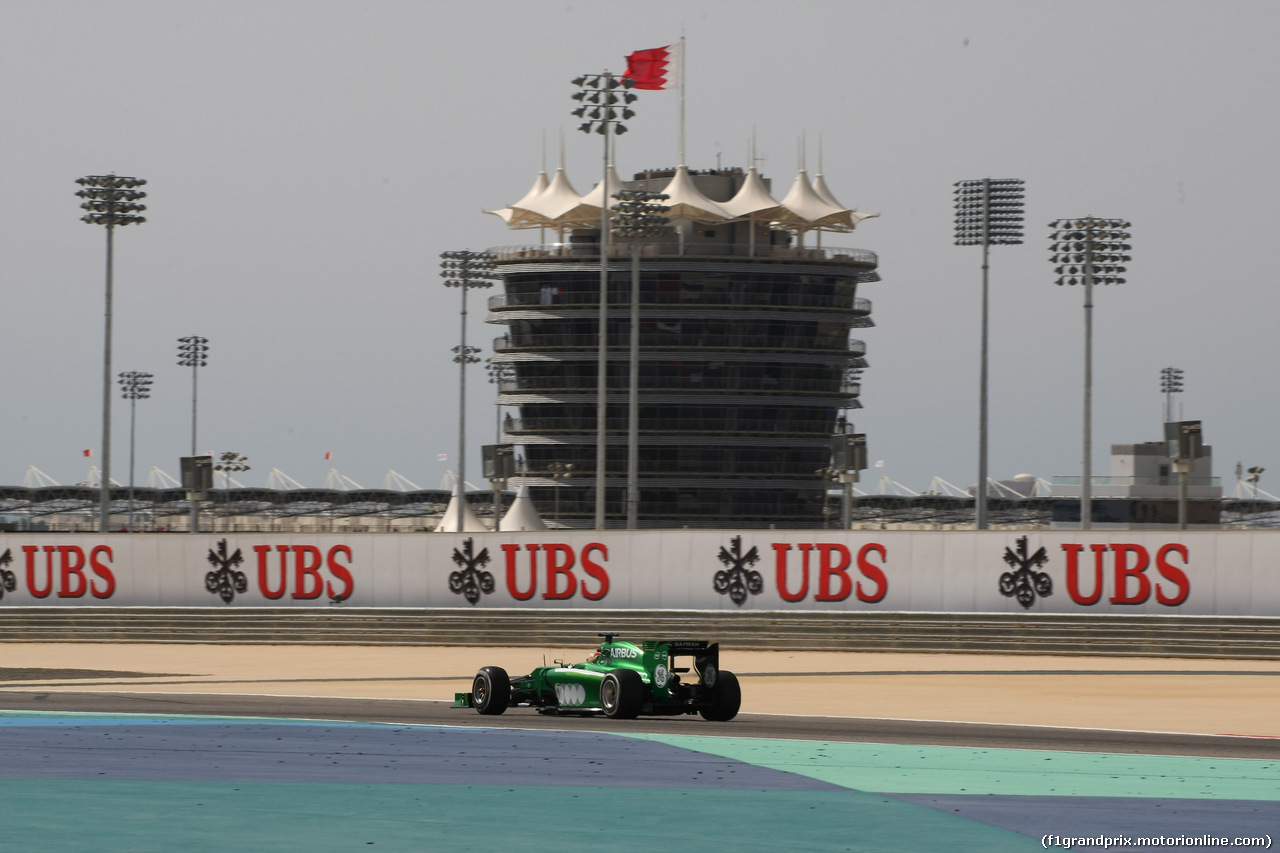 GP BAHRAIN, 04.04.2014- Prove Libere 1, Robin Frijns (NED) Caterham F1 Team CT05 3rd driver