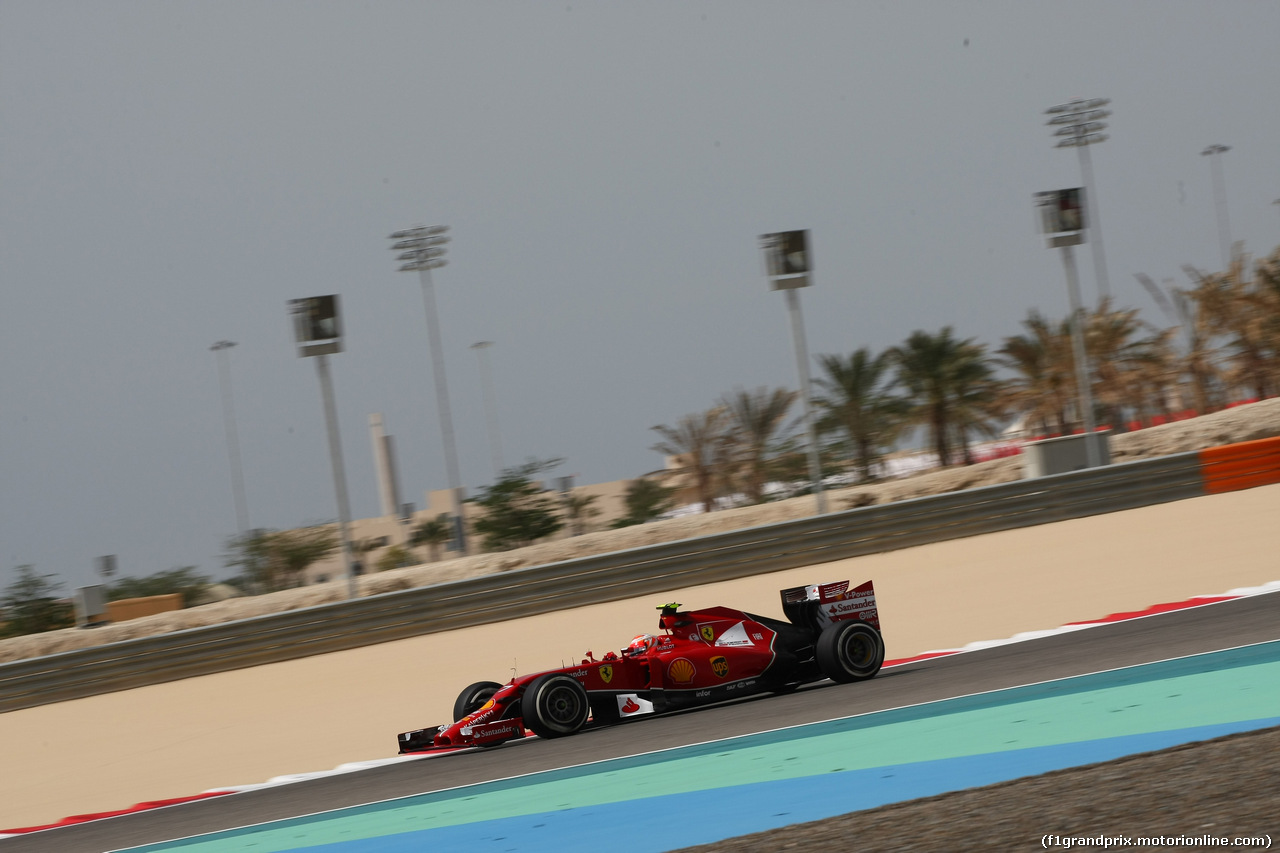 GP BAHRAIN, 04.04.2014- Prove Libere 1, Kimi Raikkonen (FIN) Ferrari F147