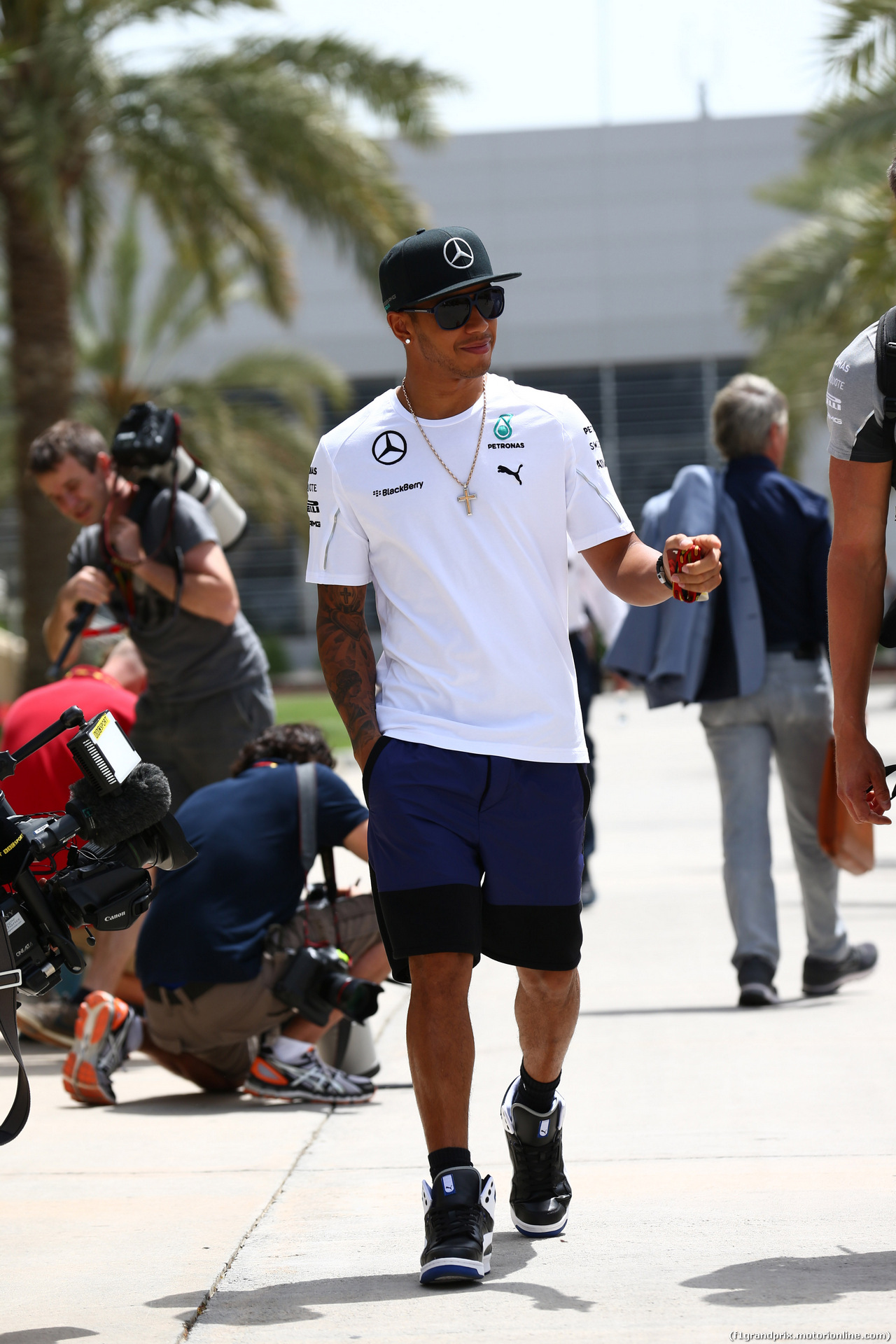 GP BAHRAIN, 04.04.2014- Lewis Hamilton (GBR) Mercedes AMG F1 W05