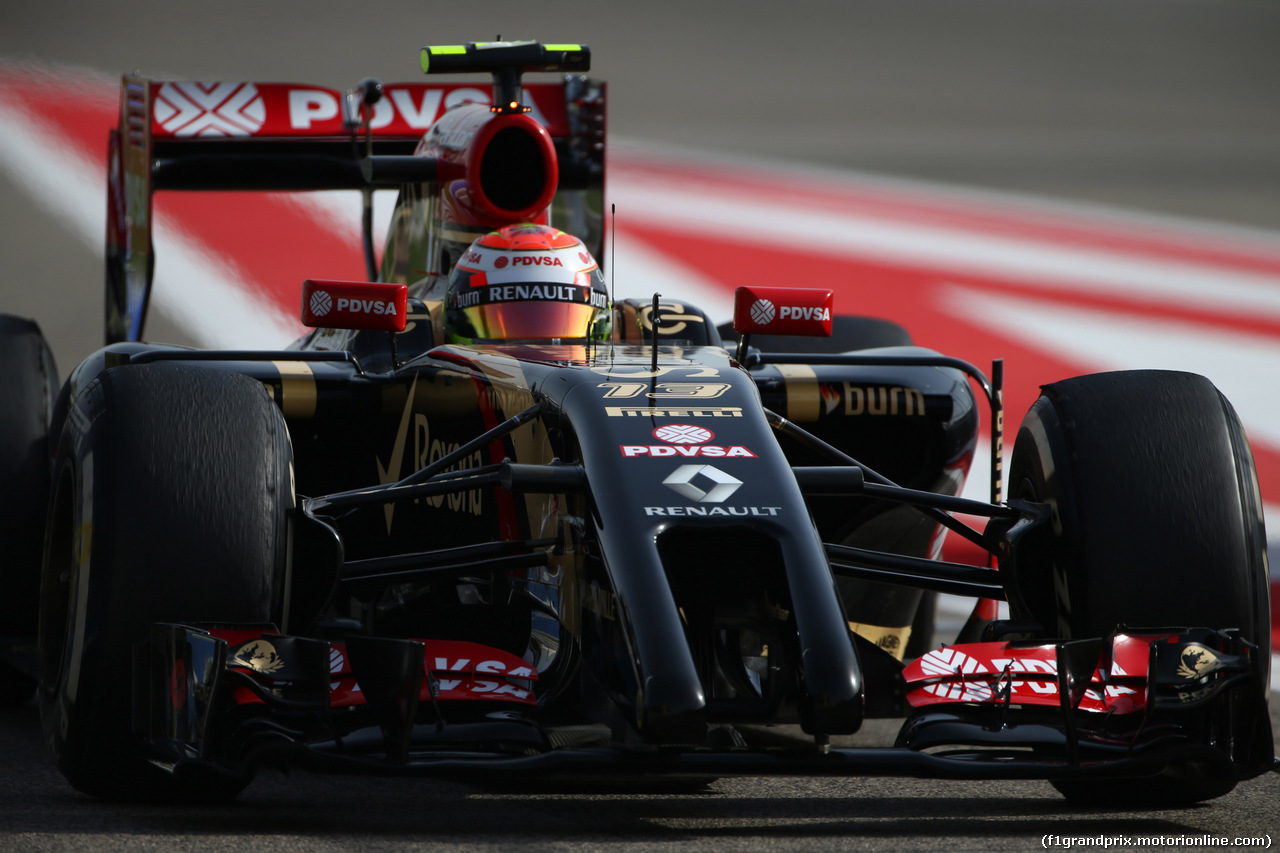GP BAHRAIN, 04.04.2014- Prove Libere 1, Pastor Maldonado (VEN) Lotus F1 Team, E22