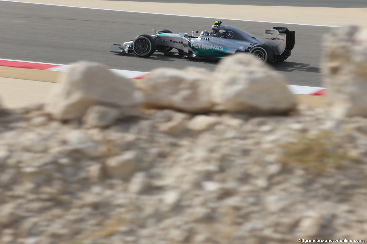 GP BAHRAIN, 04.04.2014- Prove Libere 1, Nico Rosberg (GER) Mercedes AMG F1 W05