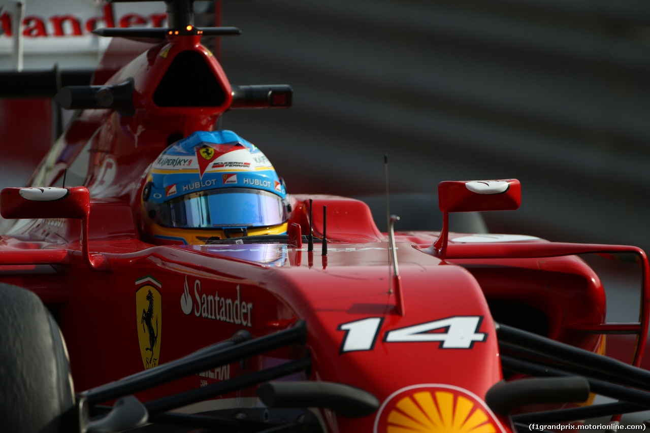 GP BAHRAIN, 04.04.2014- Prove Libere 1, Fernando Alonso (ESP) Ferrari F14T