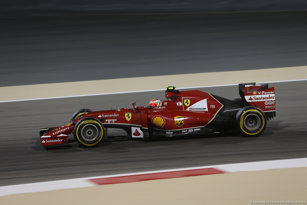 GP BAHRAIN, 04.04.2014- Prove Libere 2, Kimi Raikkonen (FIN) Ferrari F147