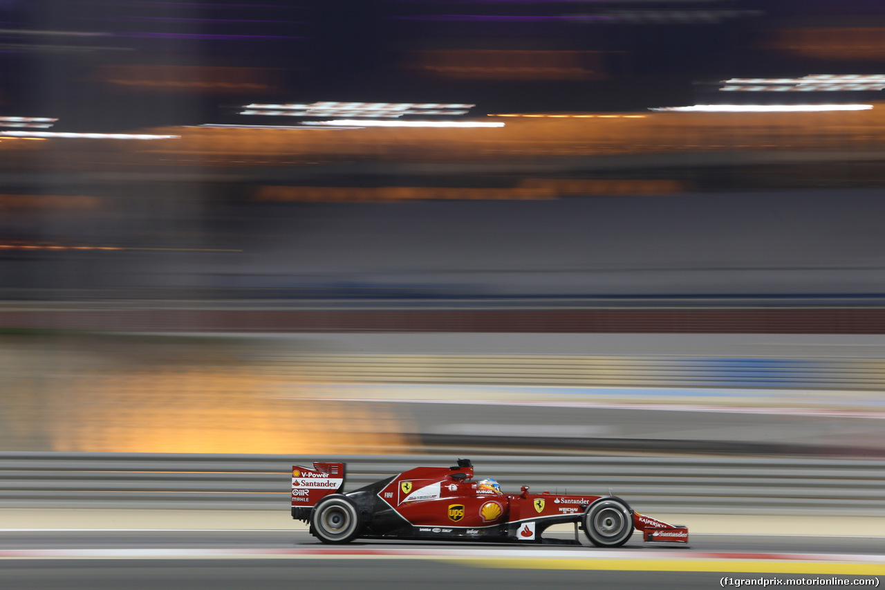 GP BAHRAIN, 04.04.2014- Prove Libere 2, Fernando Alonso (ESP) Ferrari F14T