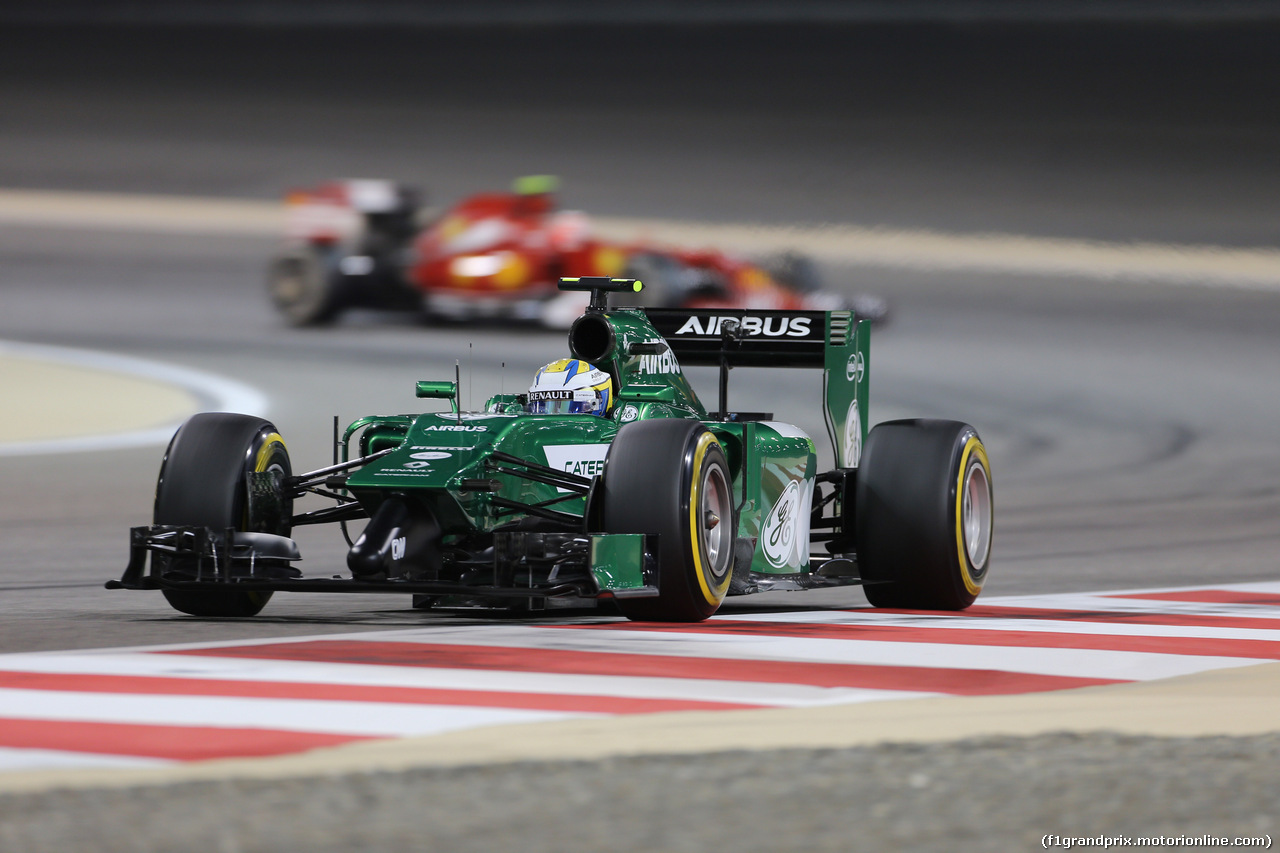 GP BAHRAIN, 04.04.2014- Prove Libere 2, Marcus Ericsson (SWE) Caterham F1 Team CT-04