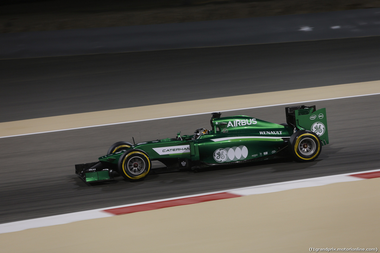 GP BAHRAIN, 04.04.2014- Prove Libere 2, Kamui Kobayashi (JPN) Caterham F1 Team CT05