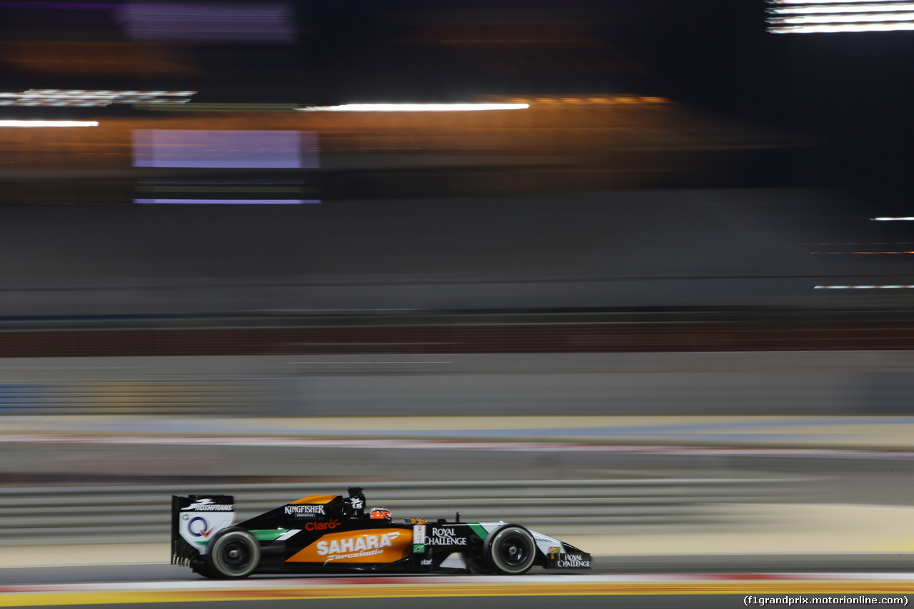GP BAHRAIN, 04.04.2014- Prove Libere 2, Nico Hulkenberg (GER) Sahara Force India VJM07