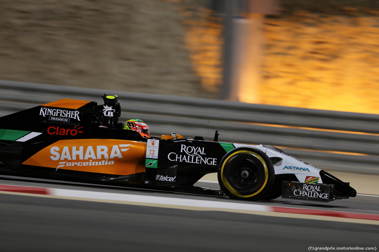 GP BAHRAIN, 04.04.2014- Prove Libere 2, Sergio Perez (MEX) Sahara Force India F1 Team VJM07