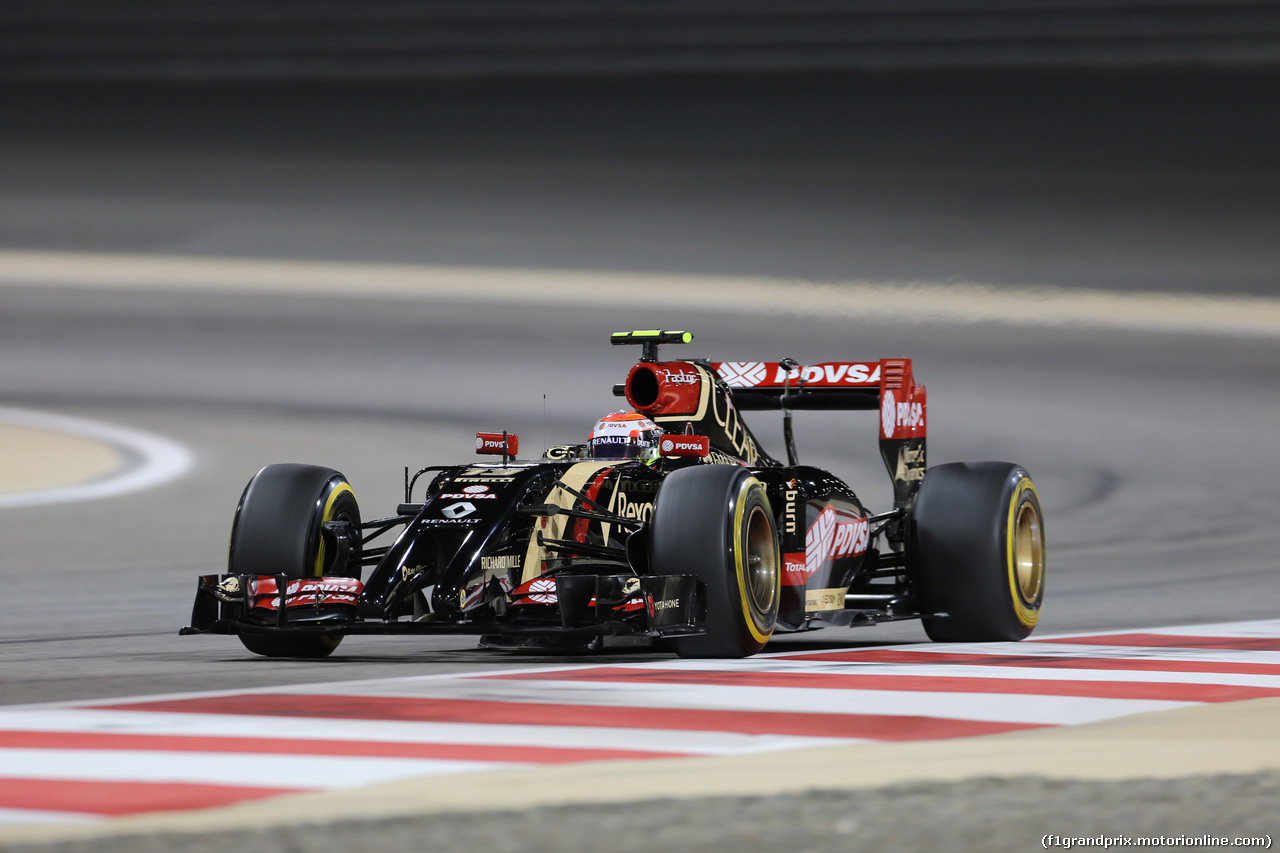 GP BAHRAIN, 04.04.2014- Prove Libere 2, Pastor Maldonado (VEN) Lotus F1 Team, E22