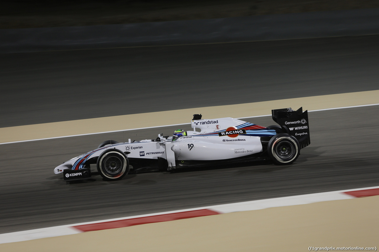 GP BAHRAIN, 04.04.2014- Prove Libere 2, Felipe Massa (BRA) Williams F1 Team FW36