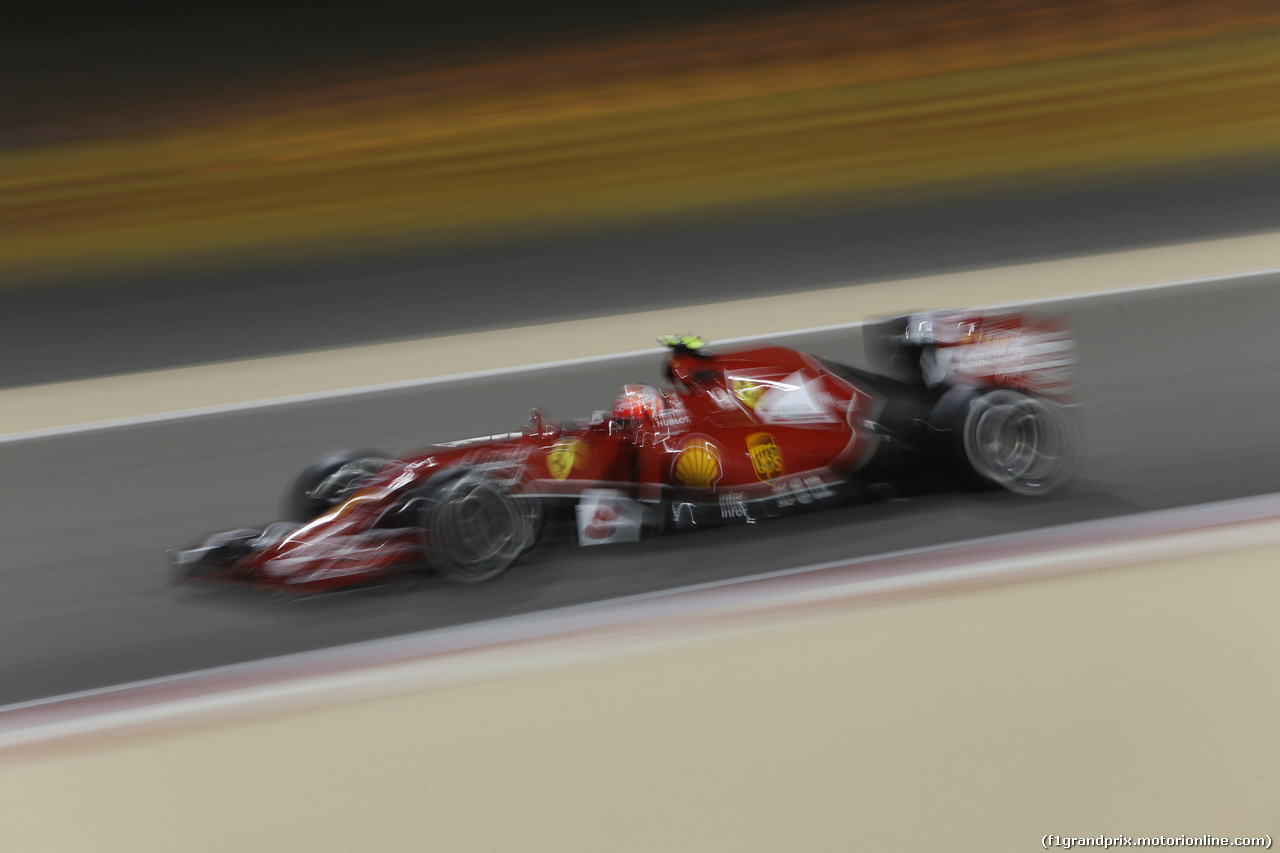 GP BAHRAIN, 04.04.2014- Prove Libere 2, Kimi Raikkonen (FIN) Ferrari F147