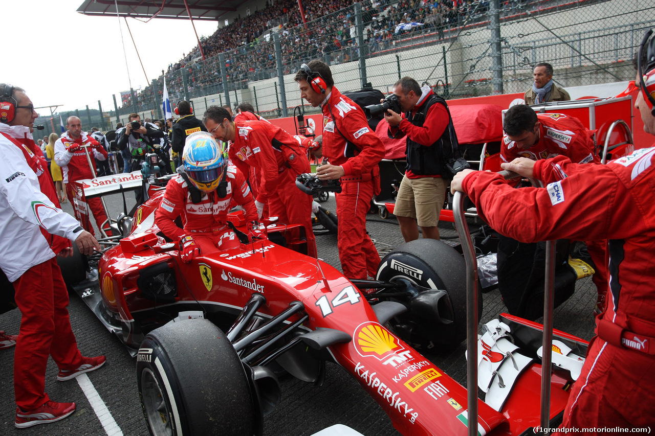 GP BELGIO, 24.08.2014- Gara, Fernando Alonso (ESP) Ferrari F14-T