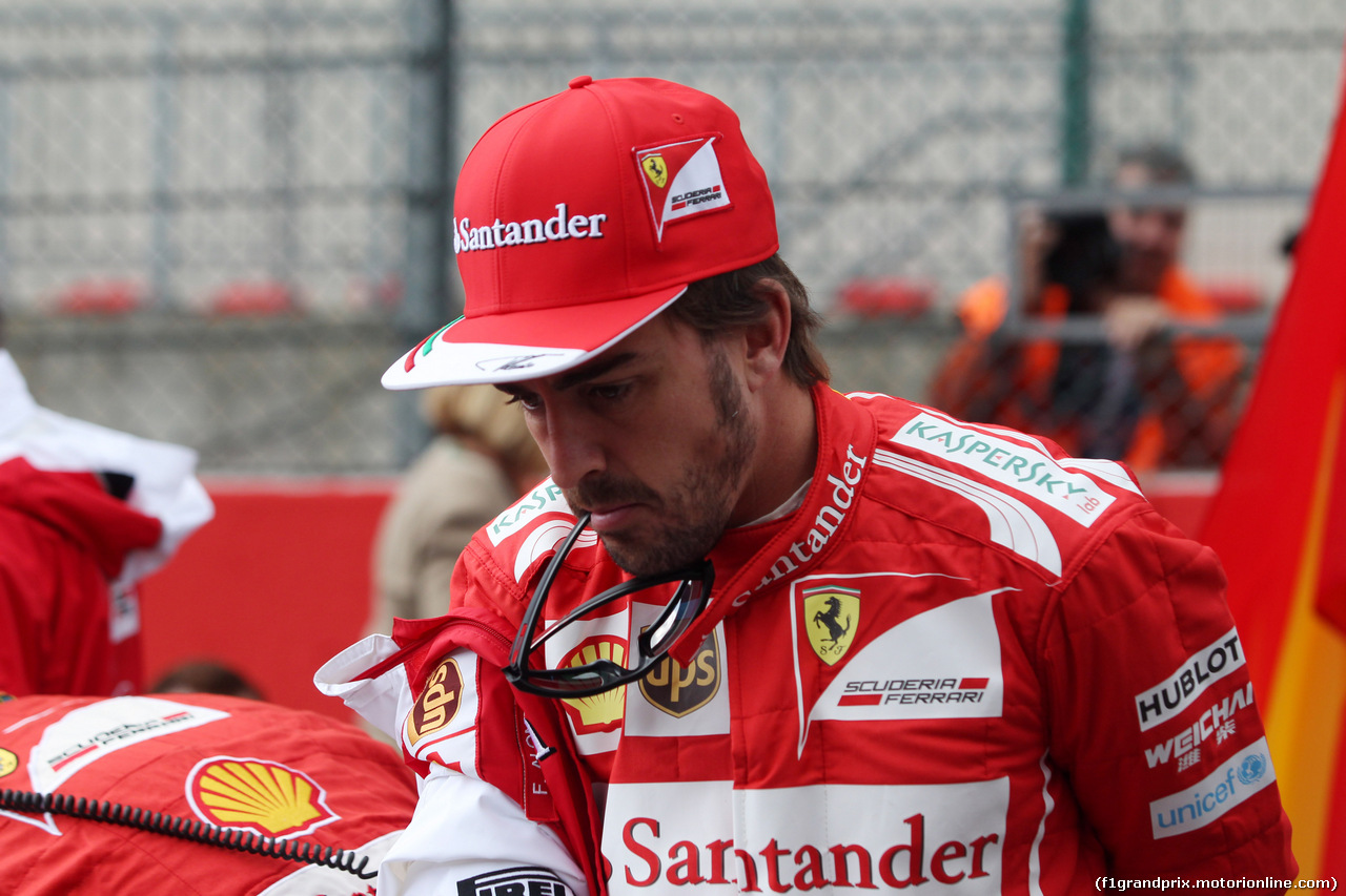 GP BELGIO, 24.08.2014- Gara, Fernando Alonso (ESP) Ferrari F14-T