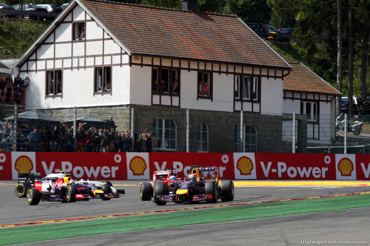 GP BELGIO, 24.08.2014- Gara, Sebastian Vettel (GER) Red Bull Racing RB10
